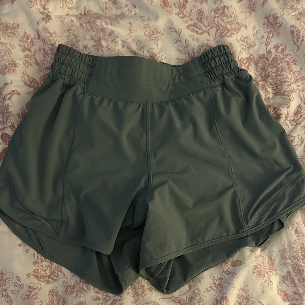 Green Lululemon Hotty Hot Shorts